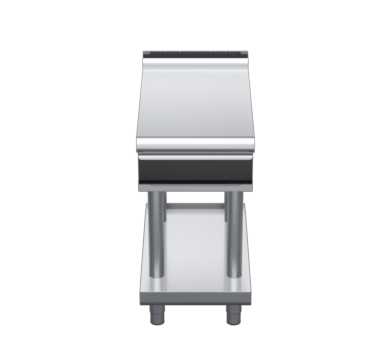 waldorf cue bt8450ldrw-ls-c0 450mm bench top on leg stand with drawer and low splashback