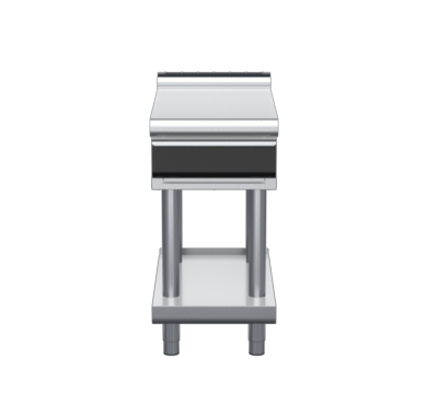 waldorf cue bt8450ldrw-ls-c0 450mm bench top on leg stand with drawer and low splashback