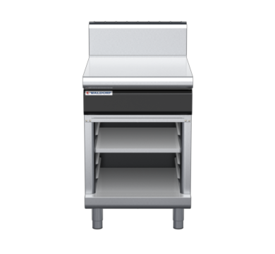 waldorf cue bt8600h-cb-c0 600mm bench top on cabinet base and high splashback