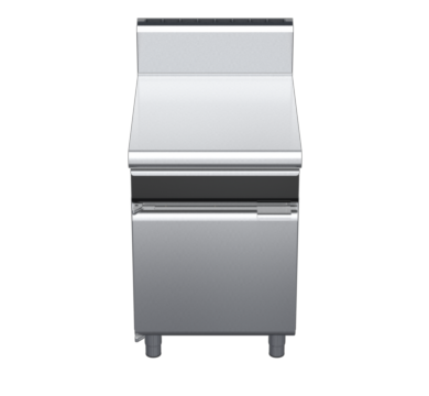 waldorf cue bt8600hdrw-cd-c0 600mm bench top with drawer on cabinet base with door and high splashback