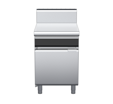 waldorf cue bt8600hdrw-cd-c0 600mm bench top with drawer on cabinet base with door and high splashback
