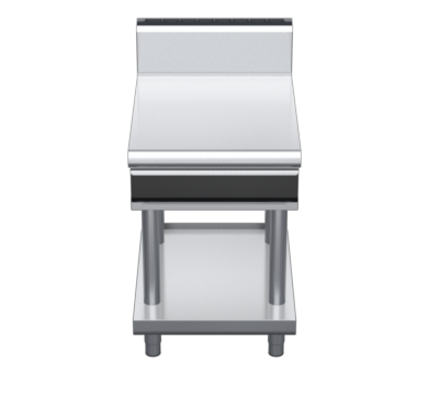 waldorf cue bt8600hdrw-ls-c0 600mm bench top on leg stand with drawer and high splashback