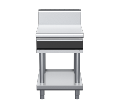 waldorf cue bt8600hdrw-ls-c0 600mm bench top on leg stand with drawer and high splashback