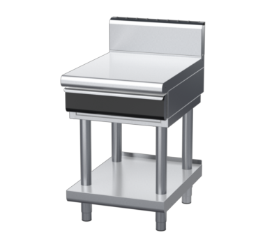 waldorf cue bt8600hdrw-ls-c0 600mm bench top on leg stand with drawer and high splashback
