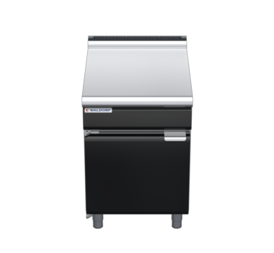 waldorf bold bt8600l-cd-b0 600mm bench top on cabinet base with door and low splashback