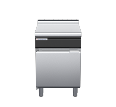 waldorf cue bt8600l-cd-c0 600mm bench top on cabinet base with door and low splashback