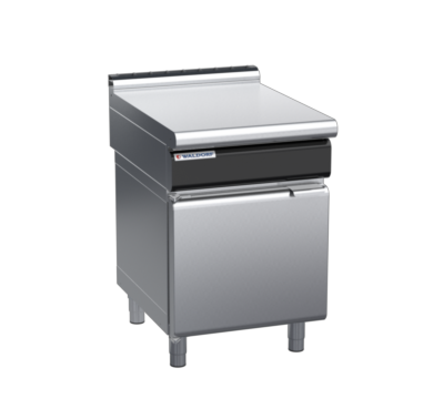waldorf cue bt8600l-cd-c0 600mm bench top on cabinet base with door and low splashback