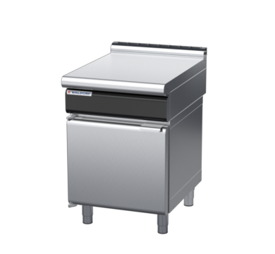 waldorf cue bt8600l-cd-c0 600mm bench top on cabinet base with door and low splashback