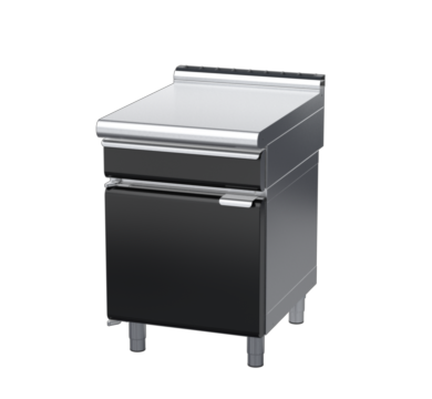 waldorf bold bt8600ldrw-cd-b0 600mm bench top with drawer on cabinet base with door and low splashback