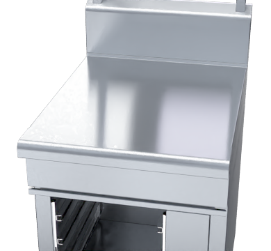 waldorf 800 series bt8600s-cb - 600mm bench top with salamander support - cabinet base