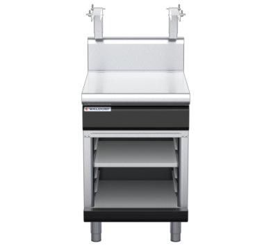 waldorf bold bt8600sh-cb-b0 600mm bench top with salamander support salamander support and high splashback