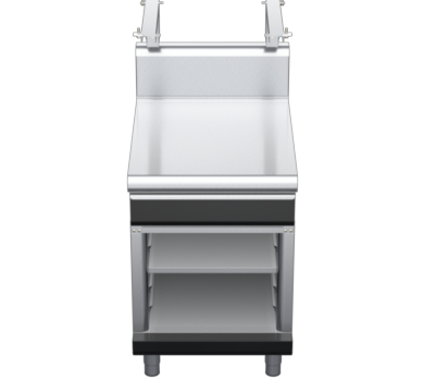 waldorf bold bt8600shdrw-cb-b0 600mm bench top with salamander support salamander support with drawer and high splashback