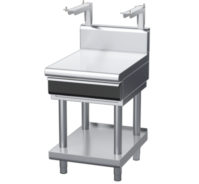 waldorf cue bt8600shdrw-ls-c0 600mm bench top with salamander support and drawer salamander support and high splashback