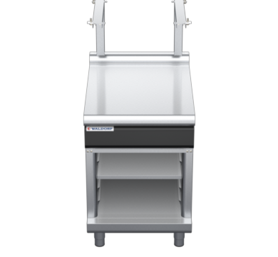 waldorf cue bt8600sl-cb-c0 600mm bench top with salamander support salamander support and low splashback