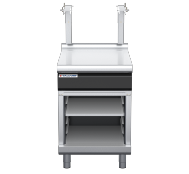 waldorf cue bt8600sl-cb-c0 600mm bench top with salamander support salamander support and low splashback