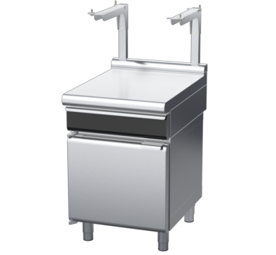 waldorf cue bt8600sldrw-cd-c0 600mm bench top with salamander support and drawer salamander support and low splashback