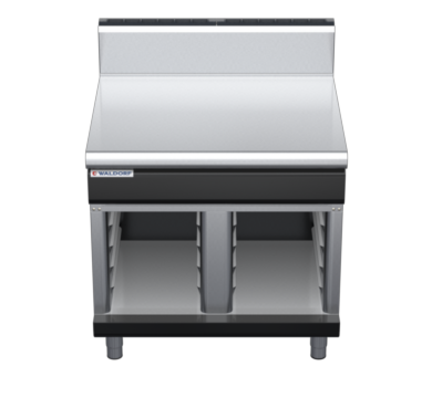 waldorf bold bt8900h-cb-b0 900mm bench top on cabinet base and high splashback