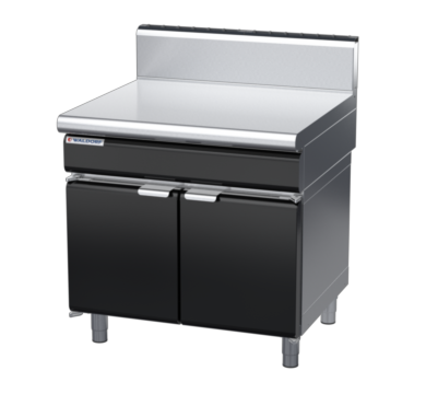 waldorf bold bt8900h-cd-b0 900mm bench top on cabinet base with door and high splashback