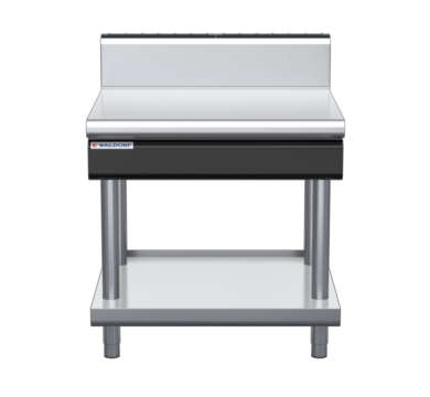 waldorf cue bt8900h-ls-c0 900mm bench top on leg stand and high splashback