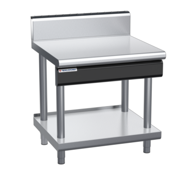 waldorf cue bt8900h-ls-c0 900mm bench top on leg stand and high splashback