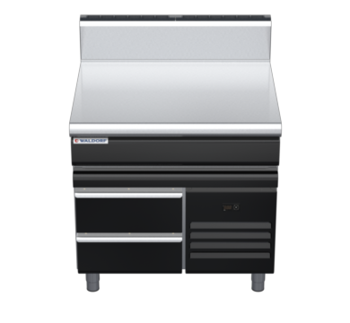 waldorf bold bt8900h-rb-b0 900mm bench top on refrigerated base and high splashback
