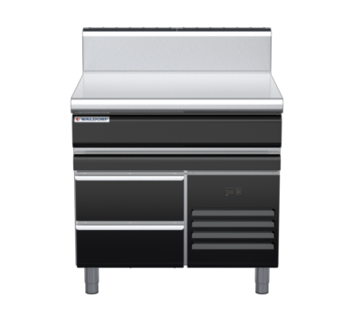 waldorf bold bt8900h-rb-b0 900mm bench top on refrigerated base and high splashback