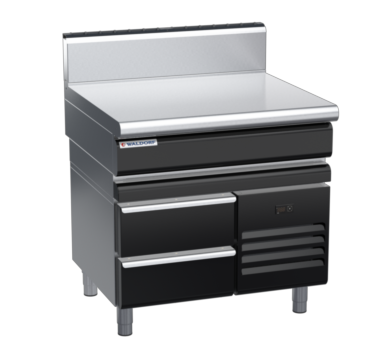 waldorf bold bt8900h-rb-b0 900mm bench top on refrigerated base and high splashback