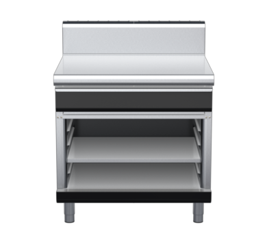 waldorf bold bt8900hdrw-ob-b0 900mm bench top on open base and high splashback