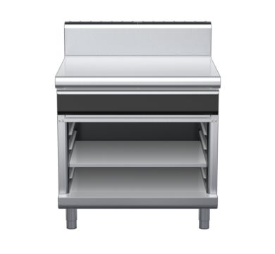 waldorf cue bt8900hdrw-ob-c0 900mm bench top on open base and high splashback