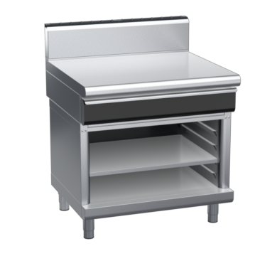 waldorf cue bt8900hdrw-ob-c0 900mm bench top on open base and high splashback