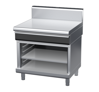 waldorf cue bt8900hdrw-ob-c0 900mm bench top on open base and high splashback