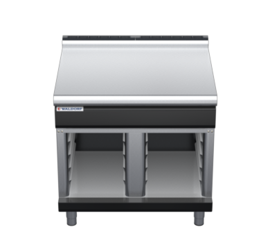 waldorf bold bt8900l-cb-b0 900mm bench top on cabinet base and low splashback