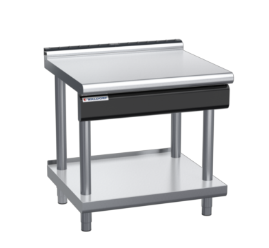 waldorf cue bt8900l-ls-c0 900mm bench top on leg stand and low splashback