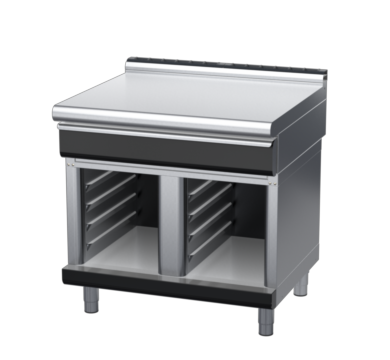 waldorf bold bt8900ldrw-cb-b0 900mm bench top on cabinet base and low splashback