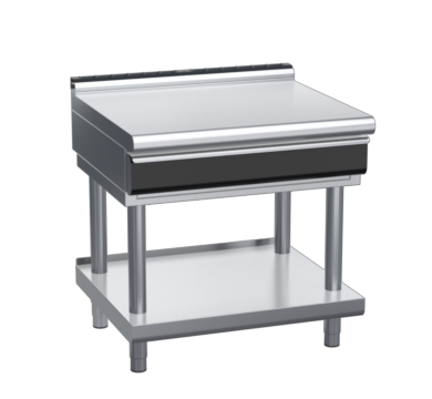 waldorf cue bt8900ldrw-ls-c0 900mm bench top on leg stand with drawer and low splashback