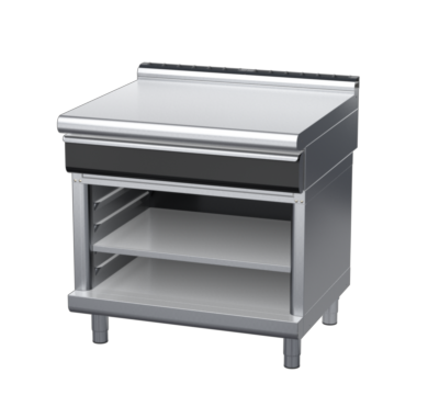 waldorf cue bt8900ldrw-ob-c0 900mm bench top on open base and low splashback