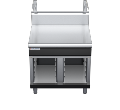 waldorf bold bt8900sh-cb-b0 900mm bench top with salamander support salamander support and high splashback