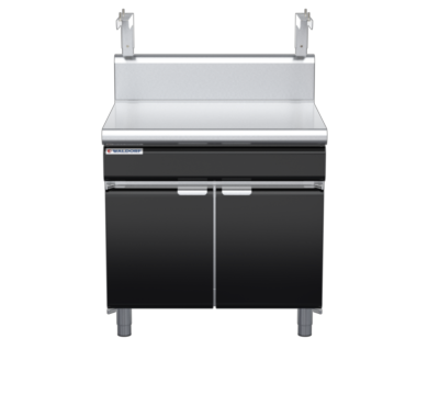 waldorf bold bt8900sh-cd-b0 900mm bench top with salamander support salamander support and high splashback