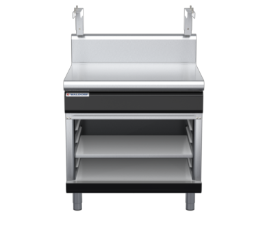 waldorf bold bt8900sh-ob-b0 900mm bench top with salamander support salamander support and high splashback