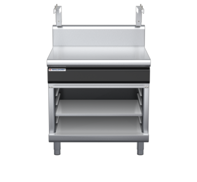 waldorf cue bt8900sh-ob-c0 900mm bench top with salamander support salamander support and high splashback