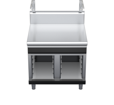 waldorf bold bt8900shdrw-cb-b0 900mm bench top with salamander support salamander support with drawer and high splashback