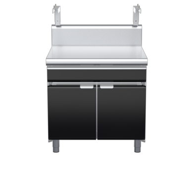 waldorf bold bt8900shdrw-cd-b0 900mm bench top with salamander support and drawer salamander support and high splashback