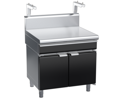 waldorf bold bt8900shdrw-cd-b0 900mm bench top with salamander support and drawer salamander support and high splashback