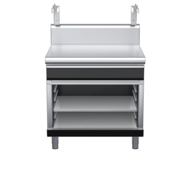 waldorf bold bt8900shdrw-ob-b0 900mm bench top with salamander support salamander support with drawer and high splashback