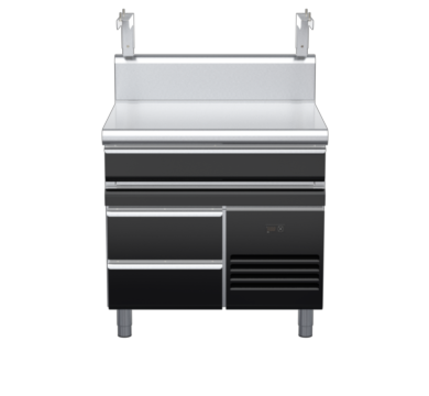 waldorf bold bt8900shdrw-rb-b0 900mm bench top with salamander support salamander support with drawer and high splashback