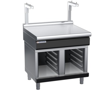 waldorf bold bt8900sl-cb-b0 900mm bench top with salamander support salamander support and low splashback