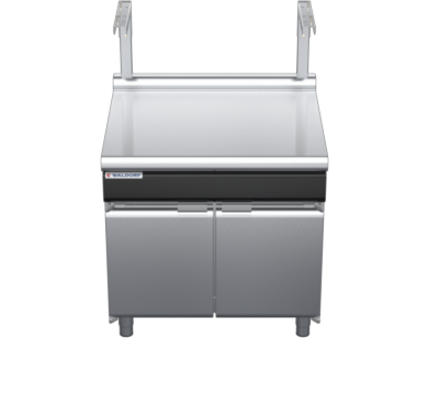 waldorf cue bt8900sl-cd-c0 900mm bench top with salamander support salamander support and low splashback