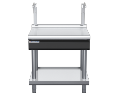 waldorf cue bt8900sl-ls-c0 900mm bench top with salamander support salamander support and low splashback