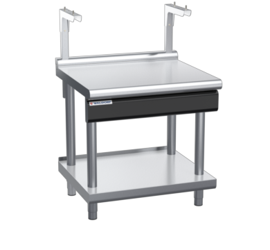 waldorf cue bt8900sl-ls-c0 900mm bench top with salamander support salamander support and low splashback
