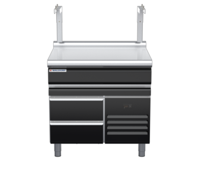 waldorf bold bt8900sl-rb-b0 900mm bench top with salamander support salamander support and low splashback